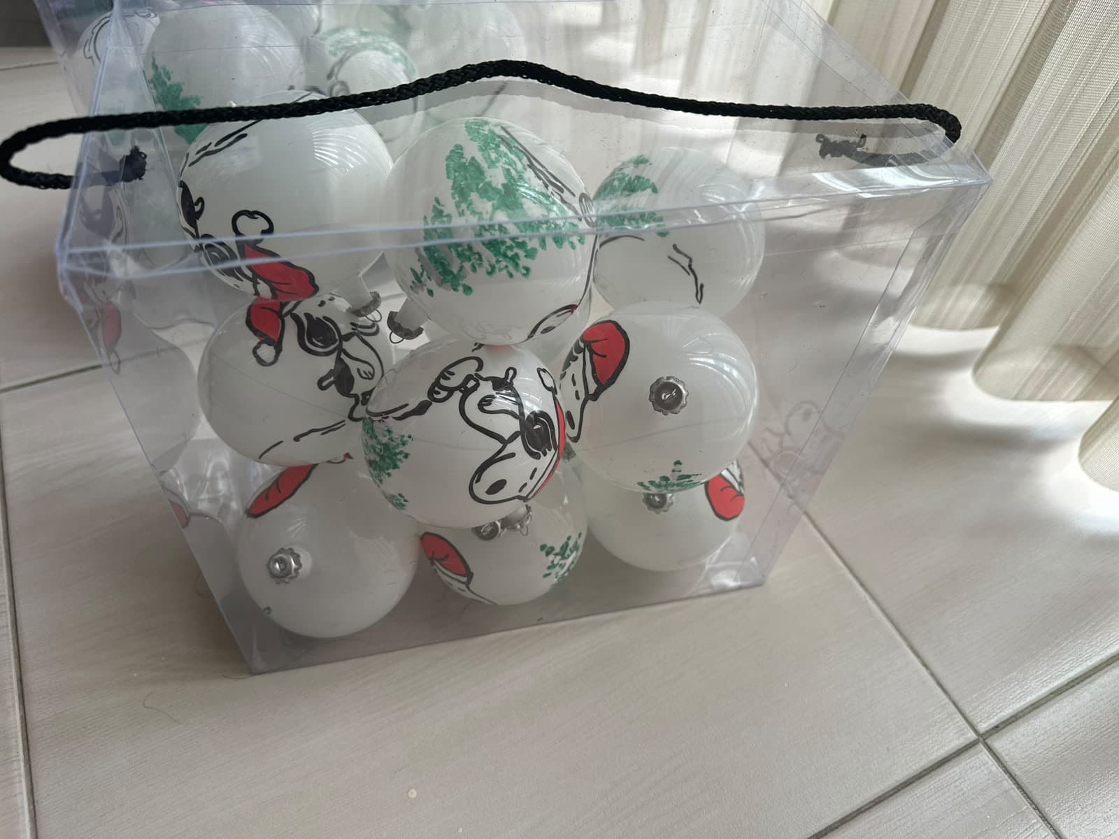 Set de esferas navideñas con Snoopy